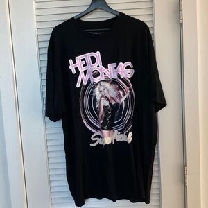 Newport Bleach Heidi Montag Superficial Black Graphic Tee - Short Sleeve XXXL